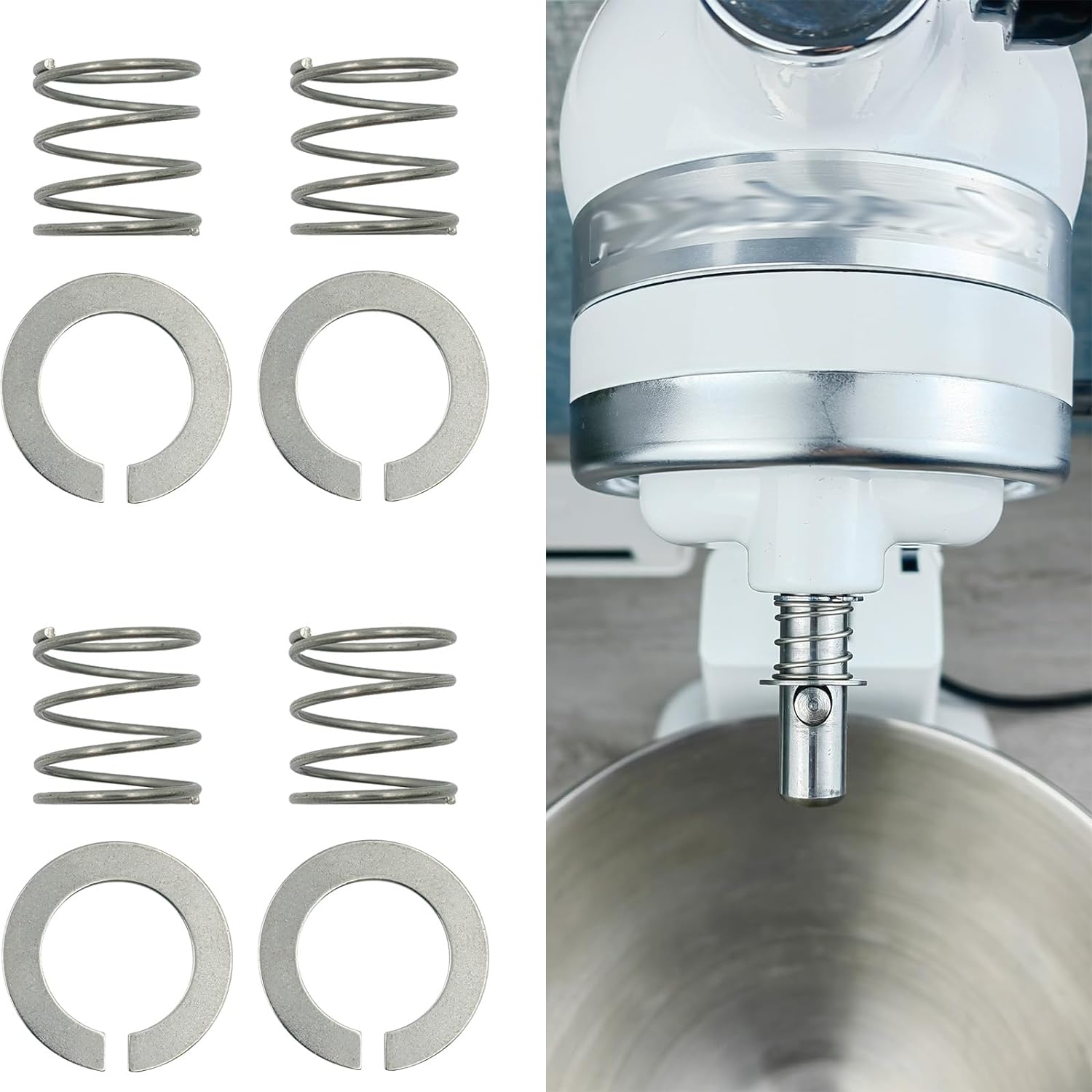 Commercial Kitchen Aid Mixer - 2024 new Stainless Steel Spring and