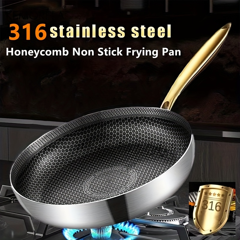 Commercial Kitchen Appliances - 316 Stainless Steel Frying Pan Wok