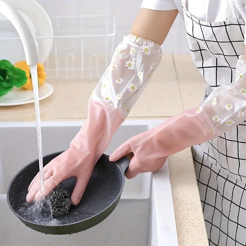 1 Pair Rubber Gloves Long Slee - Commercial Kitchen Gloves recension och pris