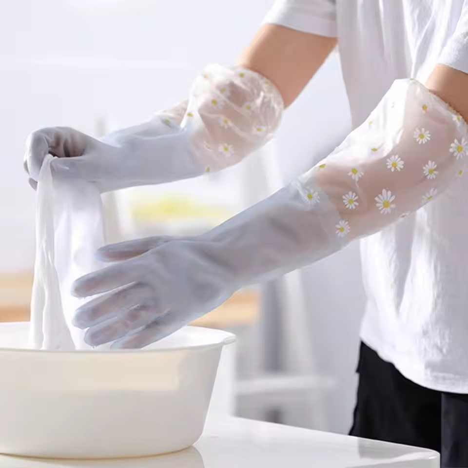 1 Pair Rubber Gloves Long Slee - Commercial Kitchen Gloves recension och pris