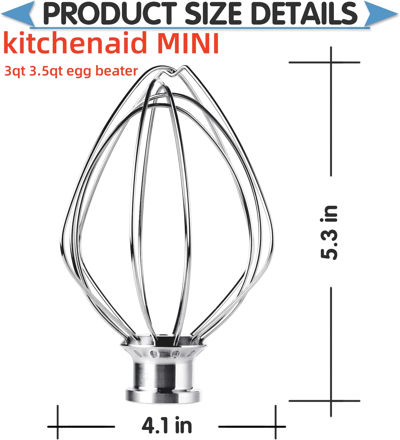 6-Wire Whip Attachment MINI eg - Commercial Kitchen Aid Mixer recension och pris