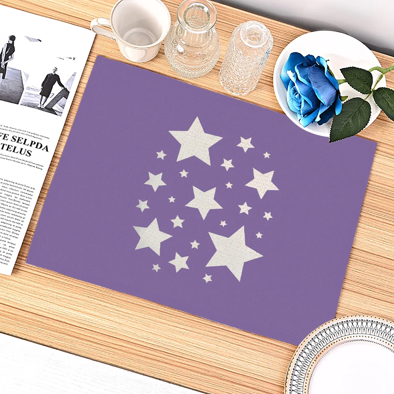 Purple Geometric Pattern Kitch - Commercial Kitchen Table recension och pris