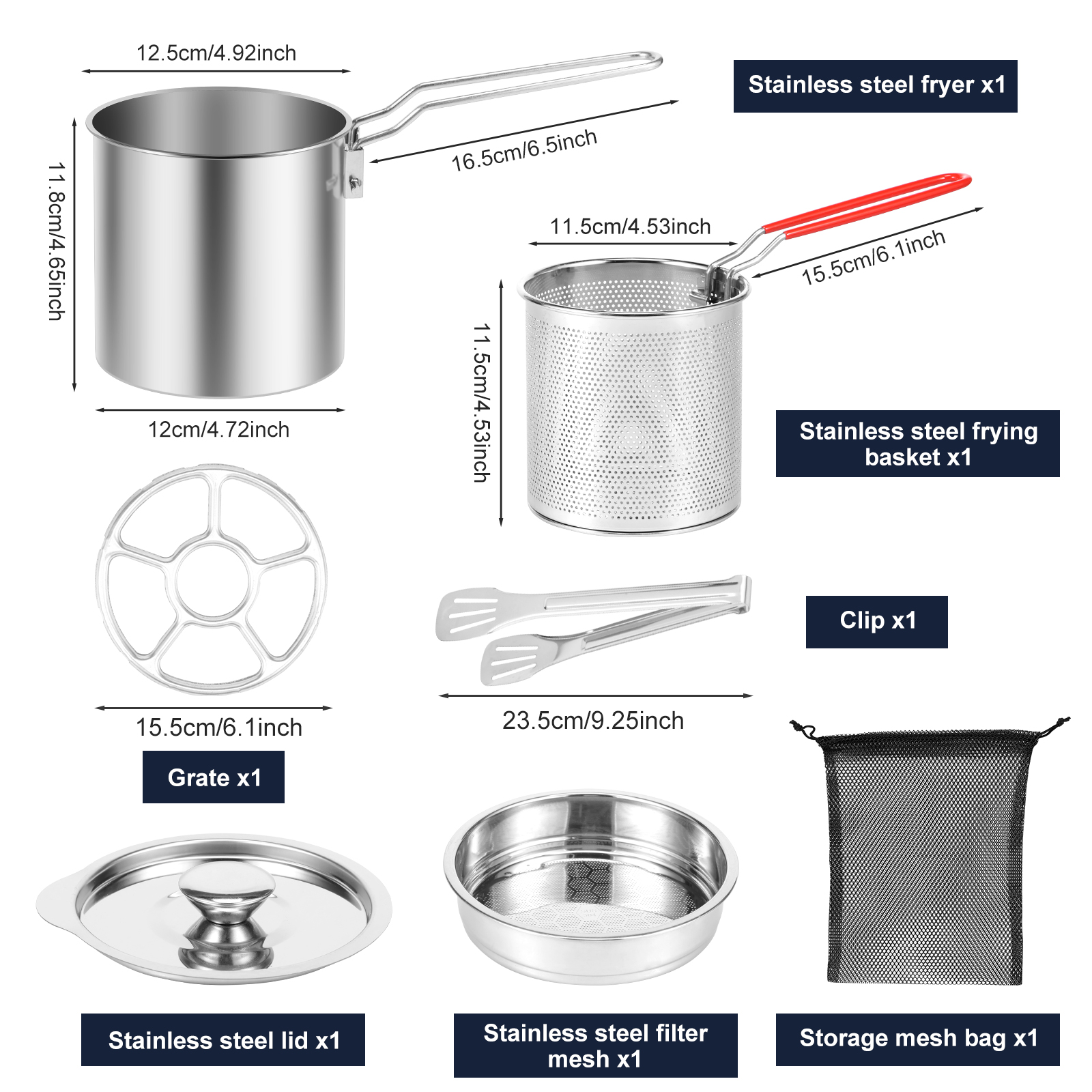 Deep Fryer Pots Stainless Stee - Commercial Kitchen Appliances recension och pris