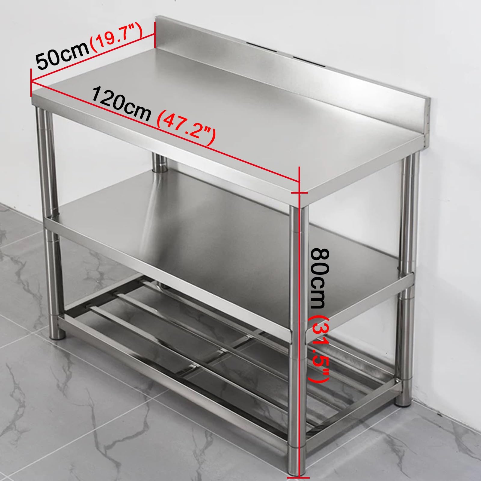 kz-Work Table Stainless Steel  - Commercial Kitchen Table recension och pris