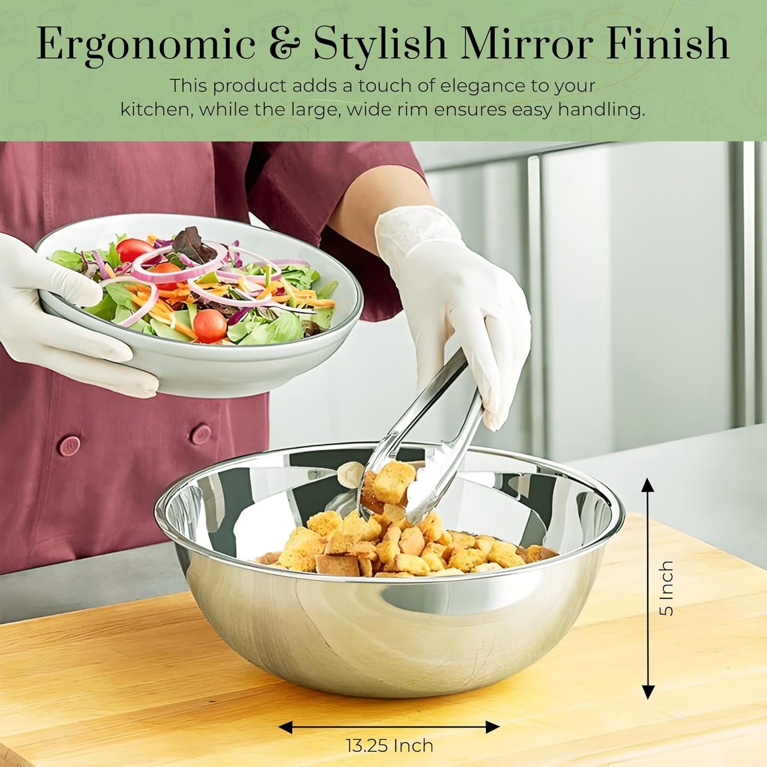 Stainless Steel Mixing Bowls 8 - Commercial Kitchen Images recension och pris