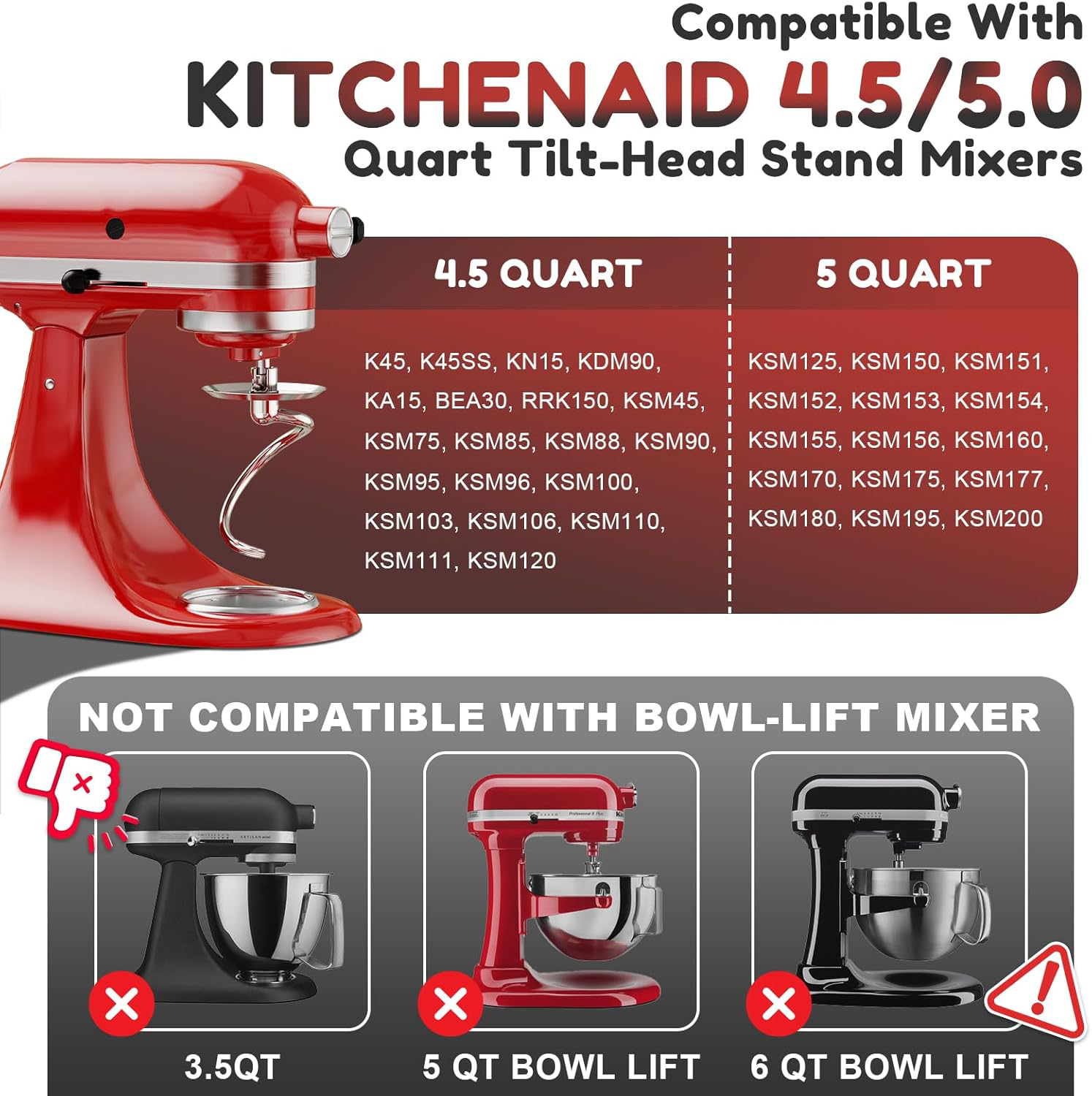 Dishwasher Safe,Spiral Dough H - Commercial Kitchen Aid Mixer recension och pris