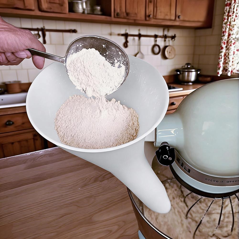 Spill Proof Flour Funnel for 5 - Commercial Kitchen Aid Mixer recension och pris