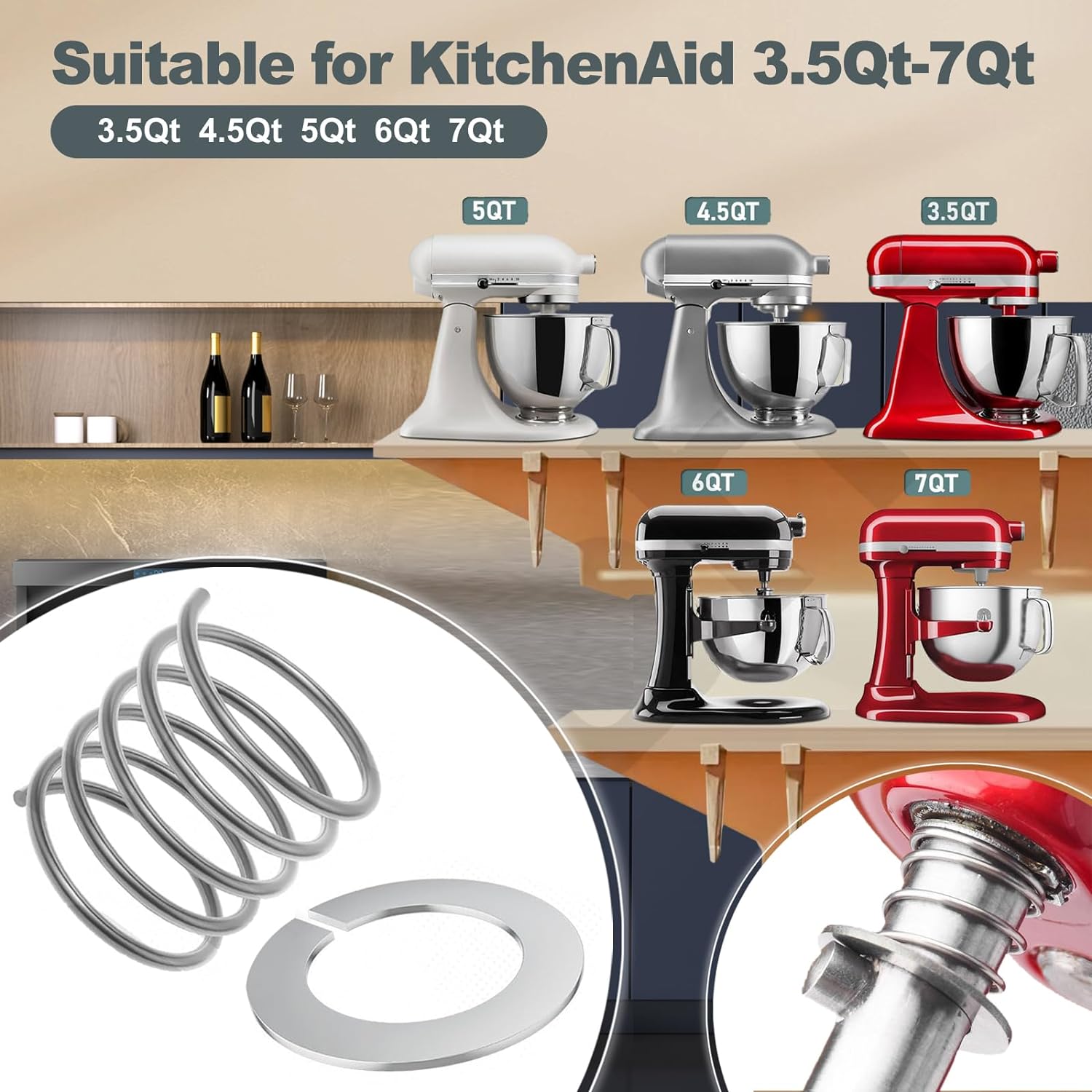 2024 new Stainless Steel Sprin - Commercial Kitchen Aid Mixer recension och pris