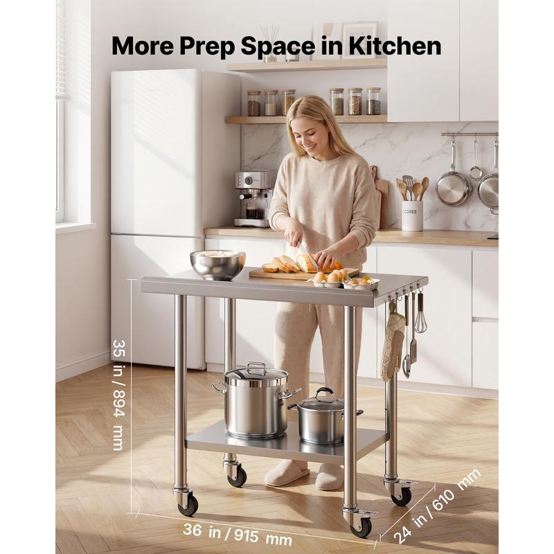 Stainless Steel Work Table, 24 - Commercial Kitchen Table recension och pris