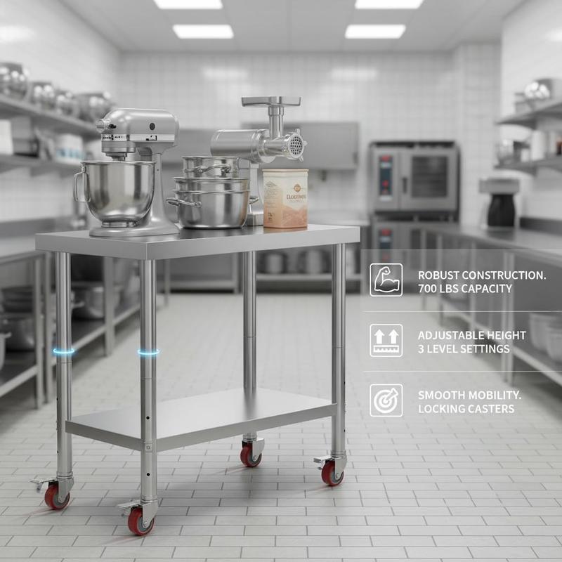 Food Preparation Bench 30 x 12 - Commercial Kitchen Bench recension och pris