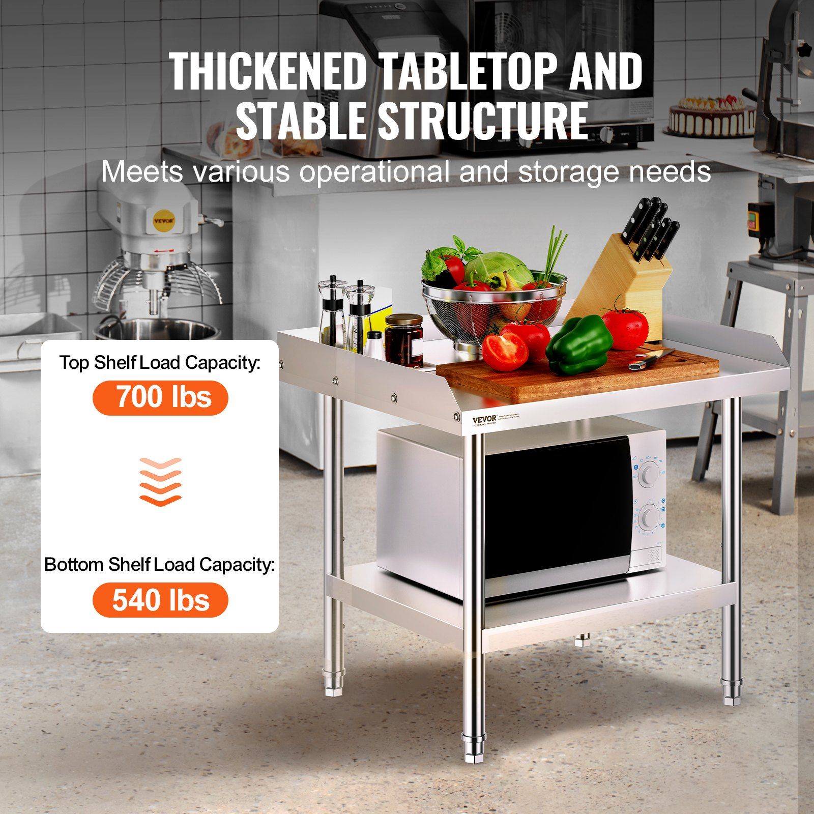 Durable Stainless Steel Work T - Commercial Kitchen Table recension och pris