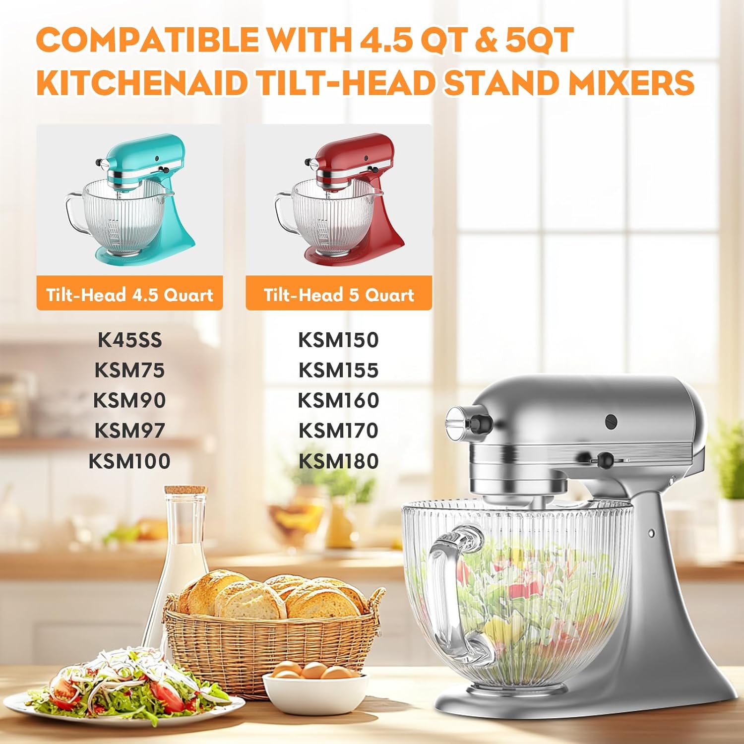 GVODE Glass Bowl for Kitchenai - Commercial Kitchen Aid Mixer recension och pris