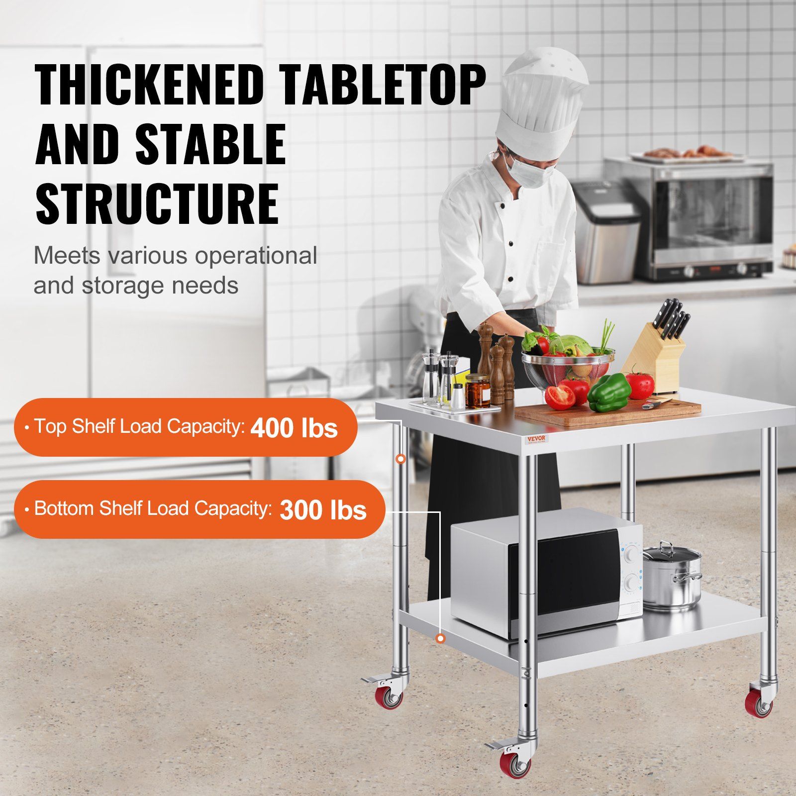 VEVOR Stainless Steel Work Tab - Commercial Kitchen Table recension och pris