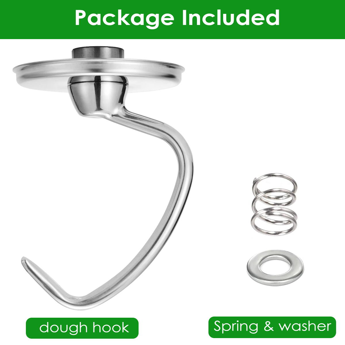 Stainless Steel Dough Hook Wit - Commercial Kitchen Aid Mixer recension och pris