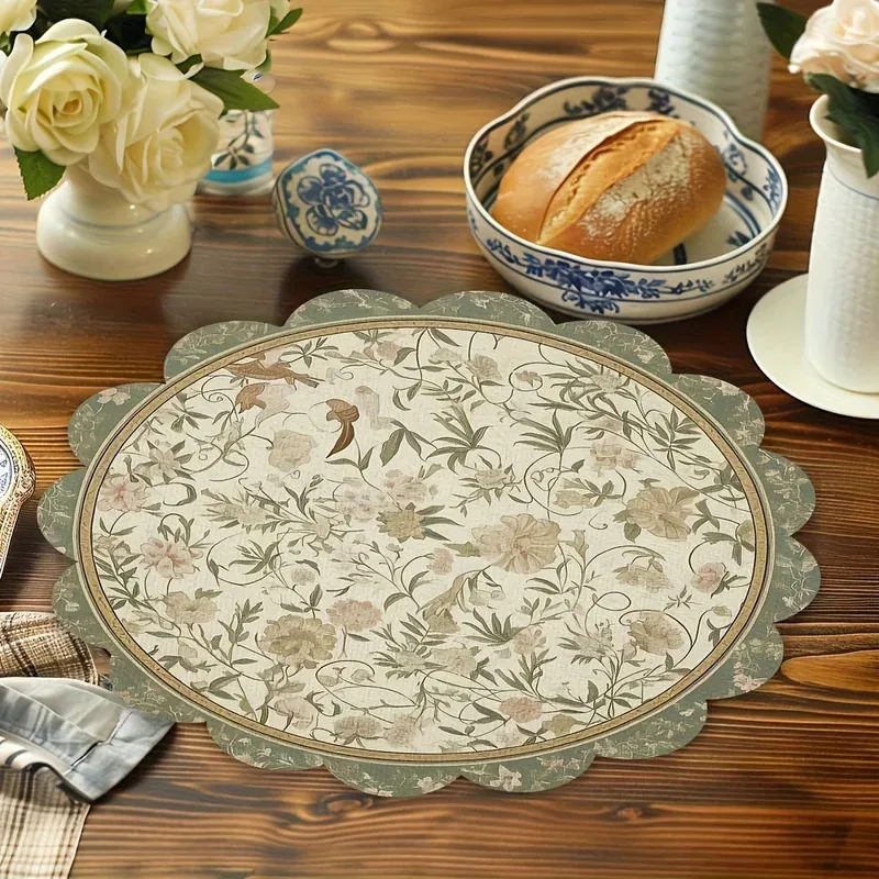 VIKAMA 4pcs Vintage Floral Pla - Commercial Kitchen Table recension och pris