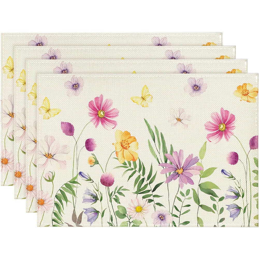 4Pcs, Watercolor Wildflower Bu - Commercial Kitchen Table recension och pris