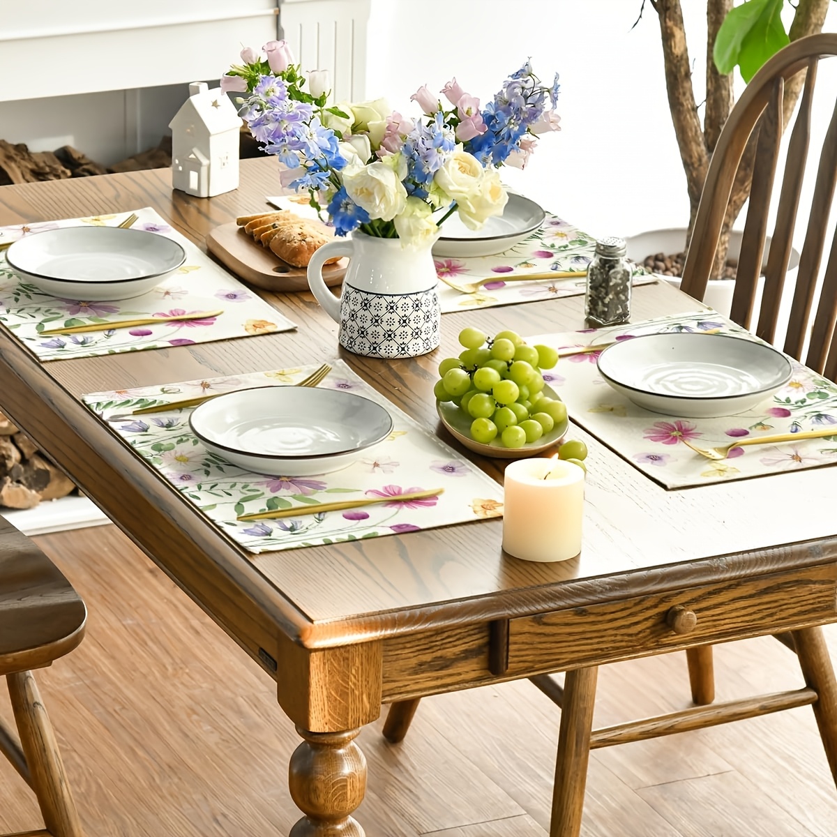 4Pcs, Watercolor Wildflower Bu - Commercial Kitchen Table recension och pris