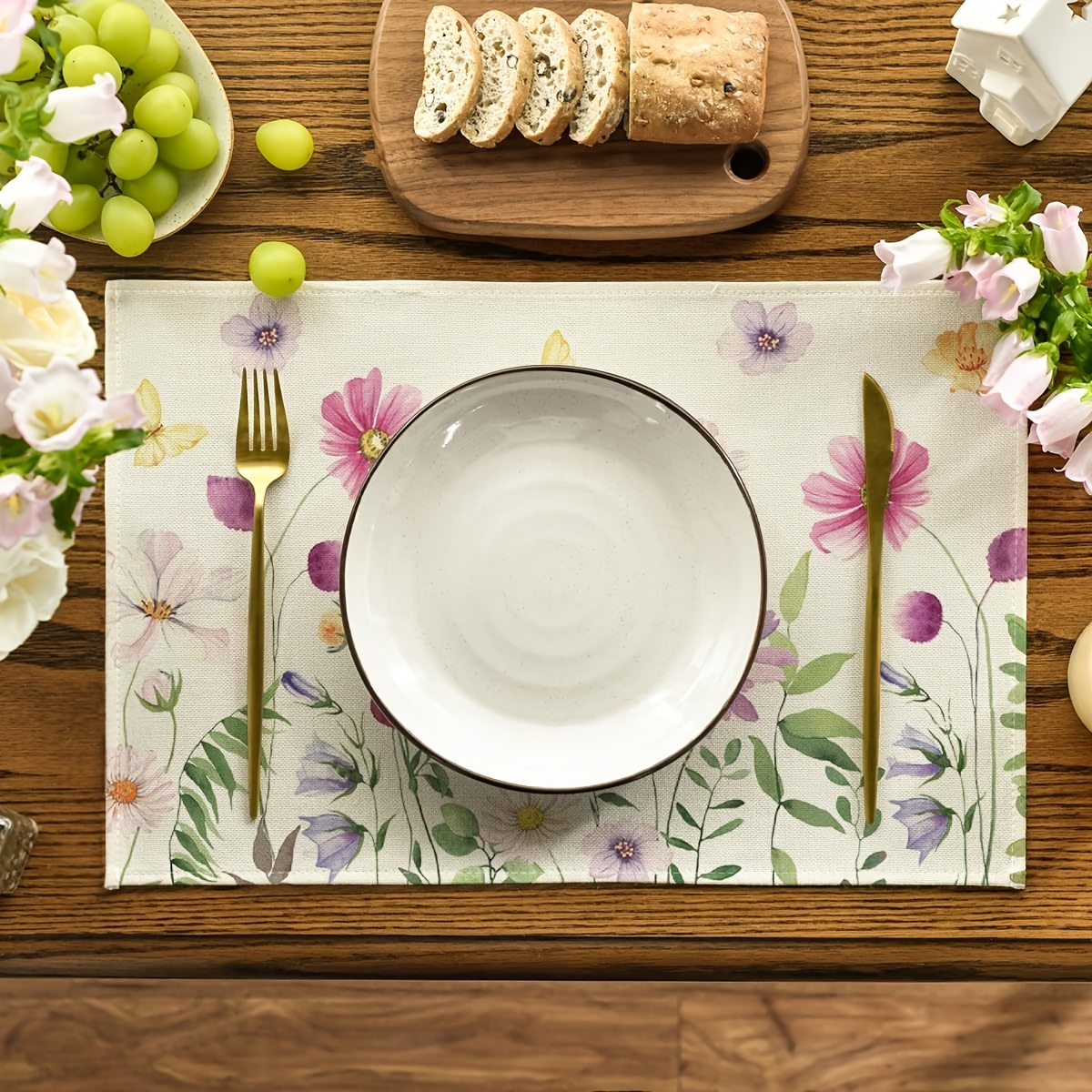 4Pcs, Watercolor Wildflower Bu - Commercial Kitchen Table recension och pris