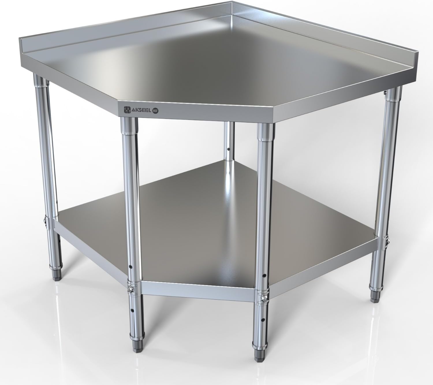 Stainless Steel Corner Work Ta - Commercial Kitchen Table recension och pris