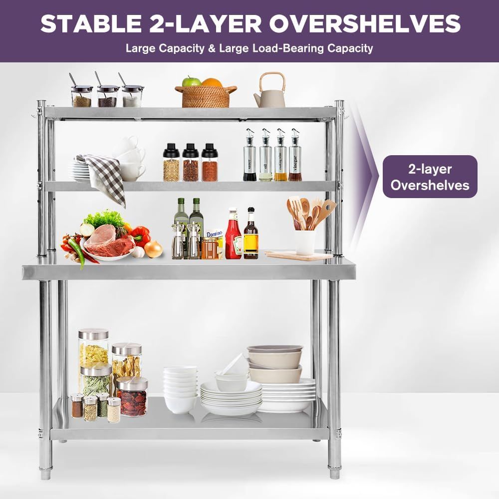 48x24 Stainless Steel Kitchen  - Commercial Kitchen Table recension och pris