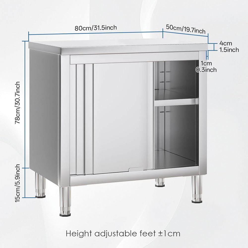 Heavy-Duty Stainless Steel Wor - Commercial Kitchen Bench recension och pris