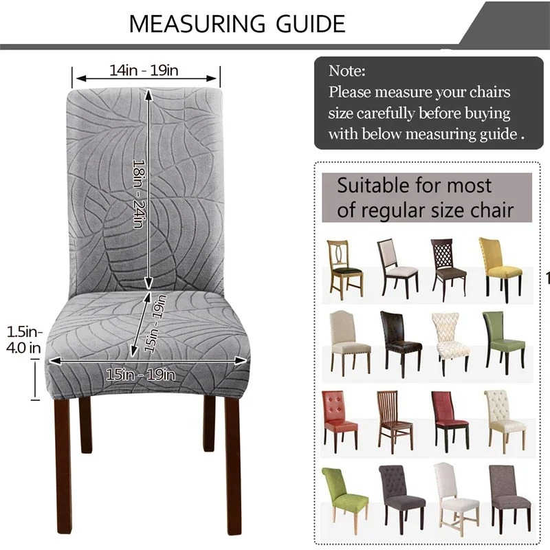 1/2/4/6pcs Leaf Jacquard Chair - Commercial Kitchen Bench recension och pris