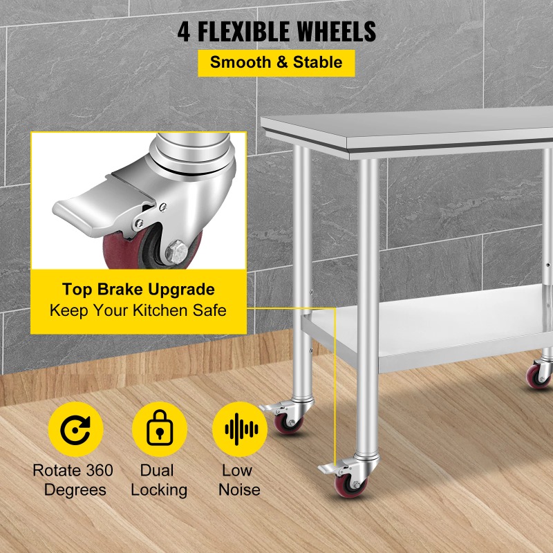 【Premium】SucceBuy Stainless St - Commercial Kitchen Bench recension och pris