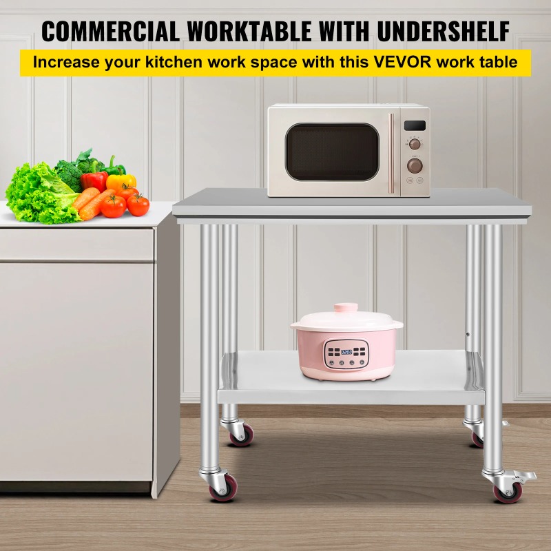 【Premium】SucceBuy Stainless St - Commercial Kitchen Bench recension och pris