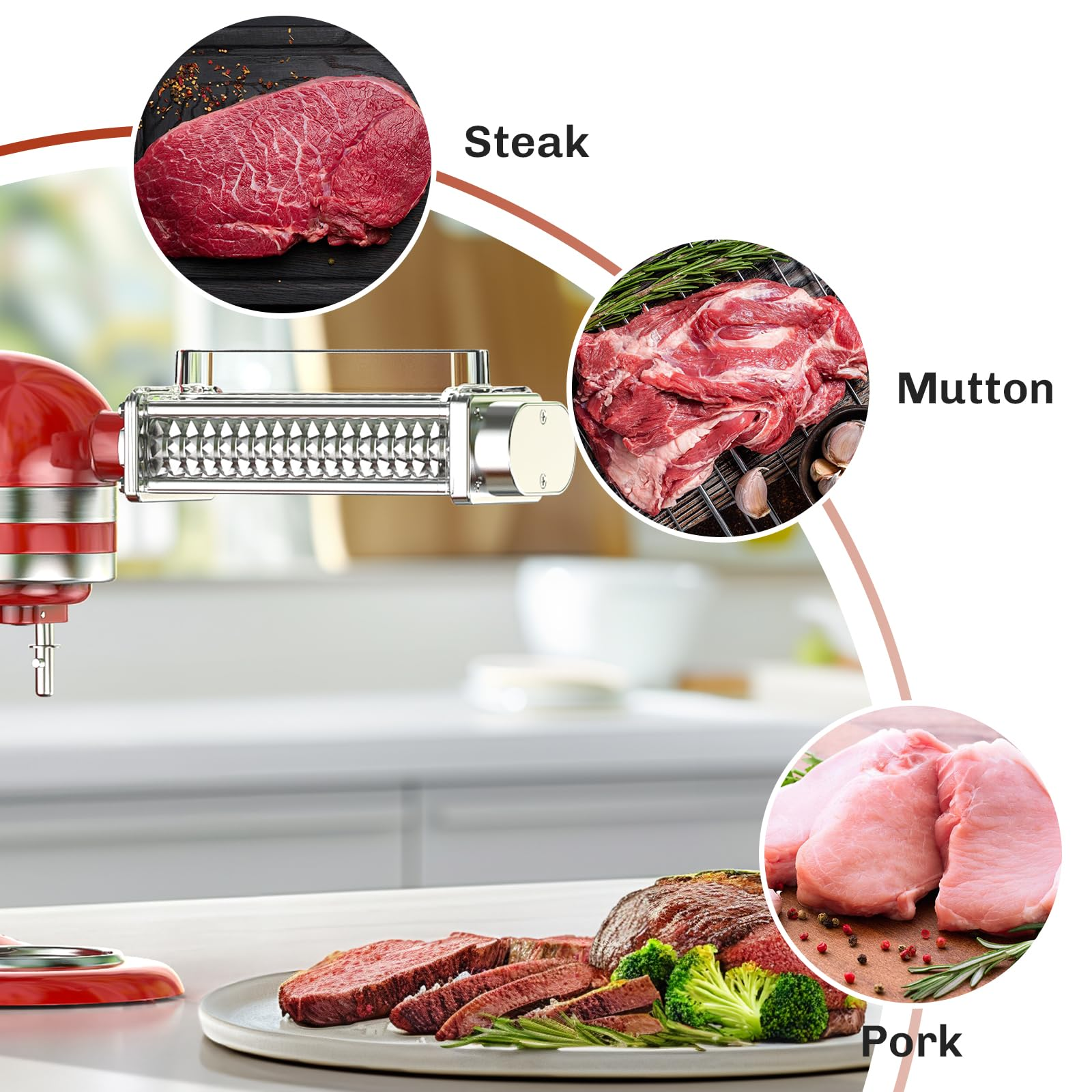Gvode Meat Tenderizer Attachme - Commercial Kitchen Aid Mixer recension och pris