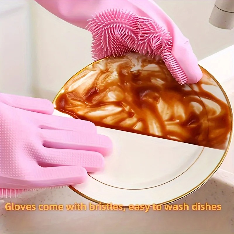 Silicone Dishwashing Gloves, M - Commercial Kitchen Gloves recension och pris